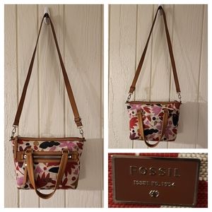 Fossil Floral Handbag Purse Crossbody